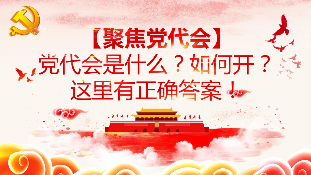 【聚焦黨代會】黨代會是什么？如何開？這里有正確答案！