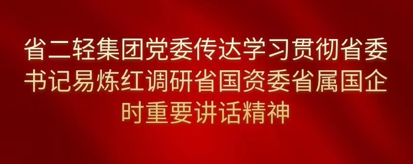 省二輕集團(tuán)黨委傳達(dá)學(xué)習(xí)貫徹省委書記易煉紅調(diào)研省國資委省屬國企時重要講話精神